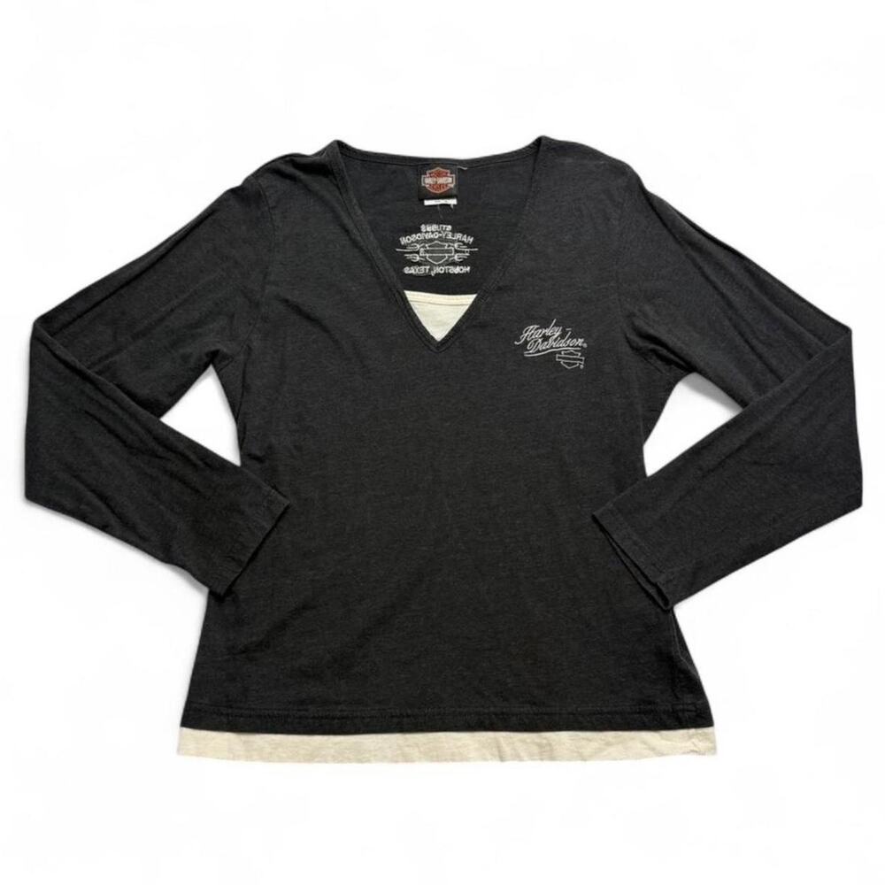 Harley Davidson Layered Y2K Dark Grey grunge size XL